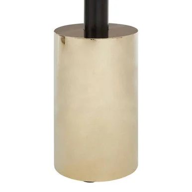 Oria Glass Round Side Table with Black and Gold Finish Base – image 14