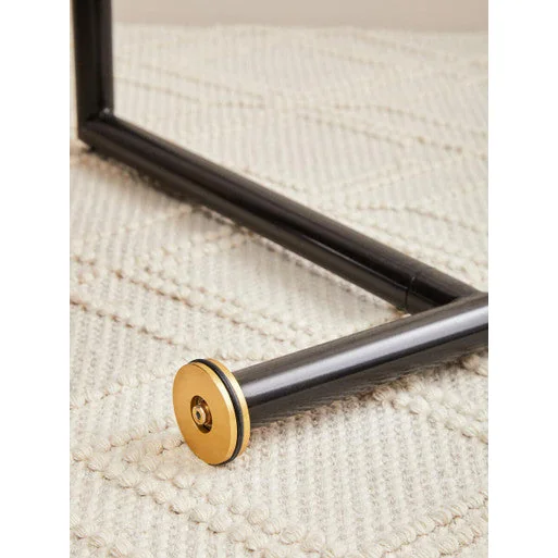 Oria Black Marble Effect Glass Side Table with Black Finish Frame – image 7