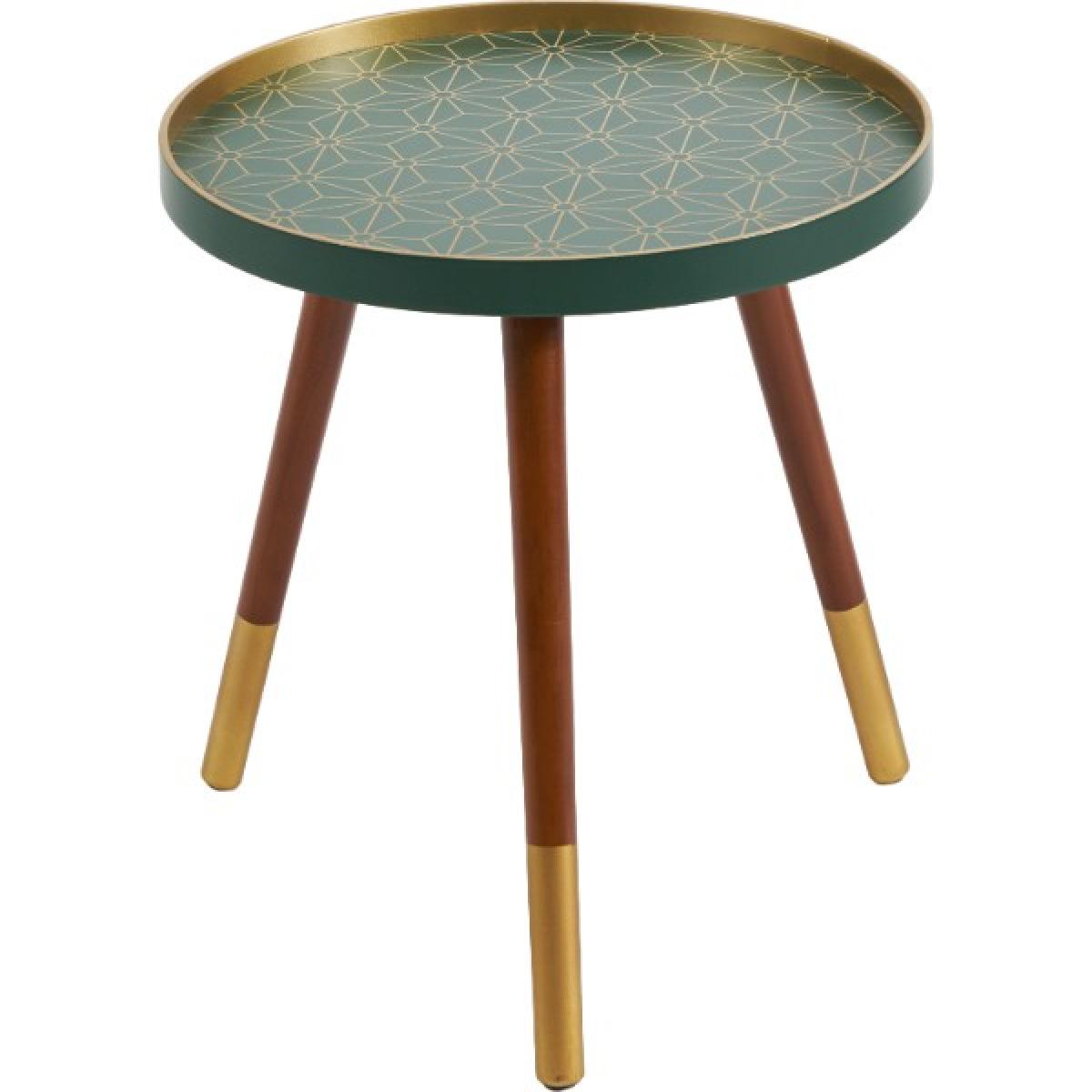 Peretti Forest Green Floral Side Table – image 2