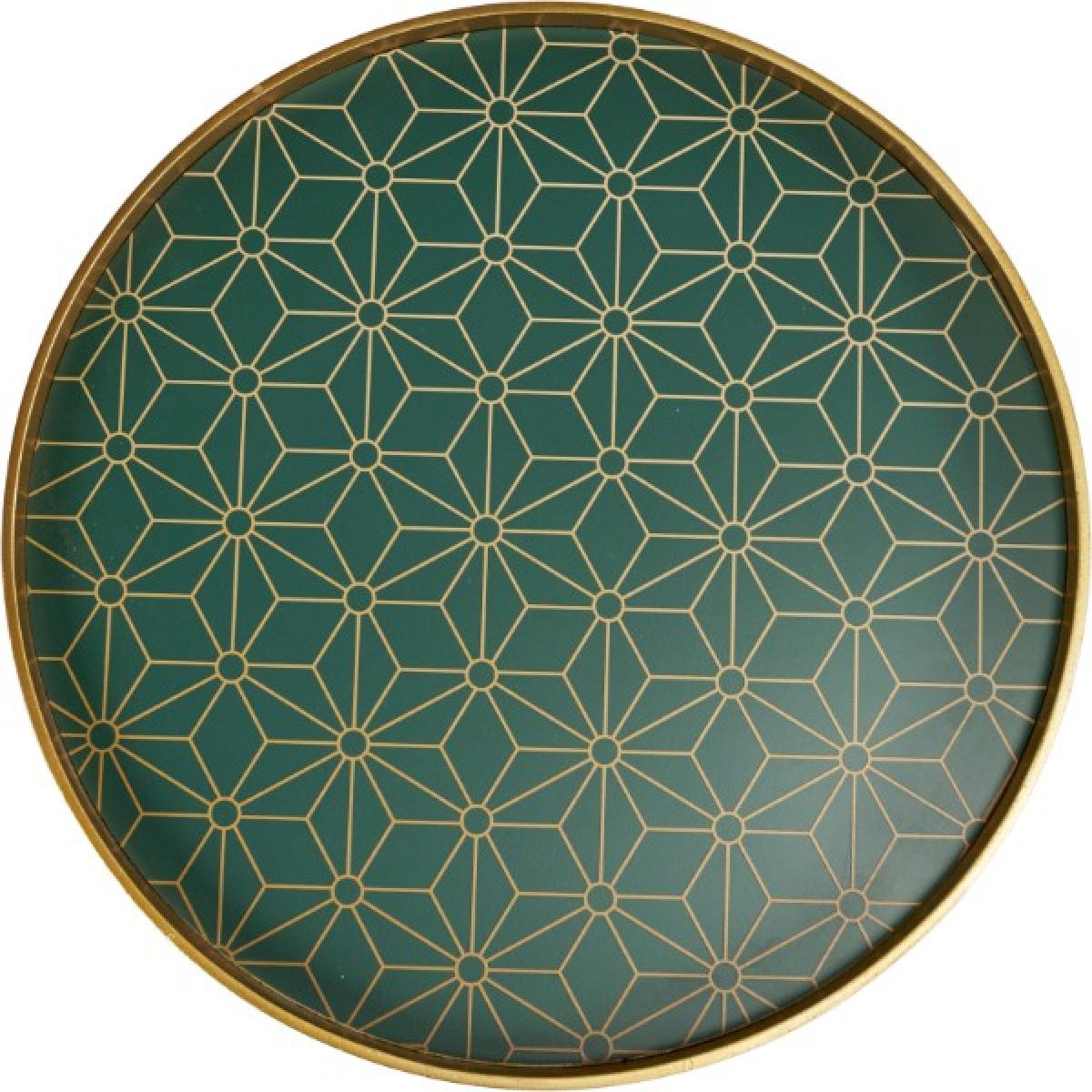 Peretti Forest Green Floral Side Table – image 4