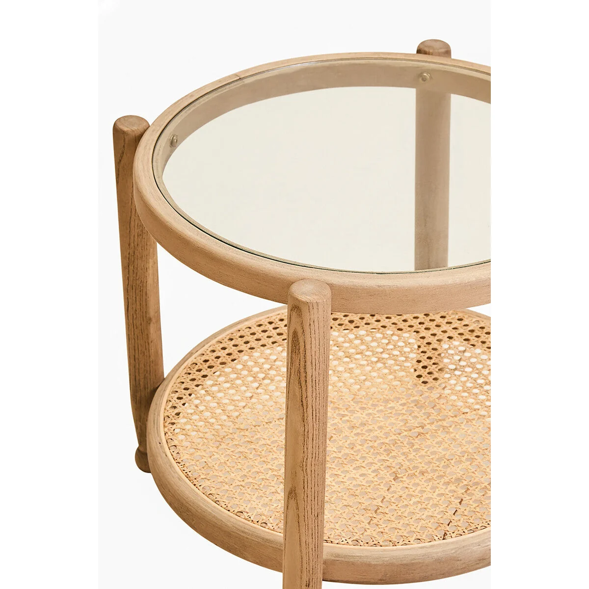 Cebu Natural Cane and Grey Wash Elm Wood Side Table – image 5