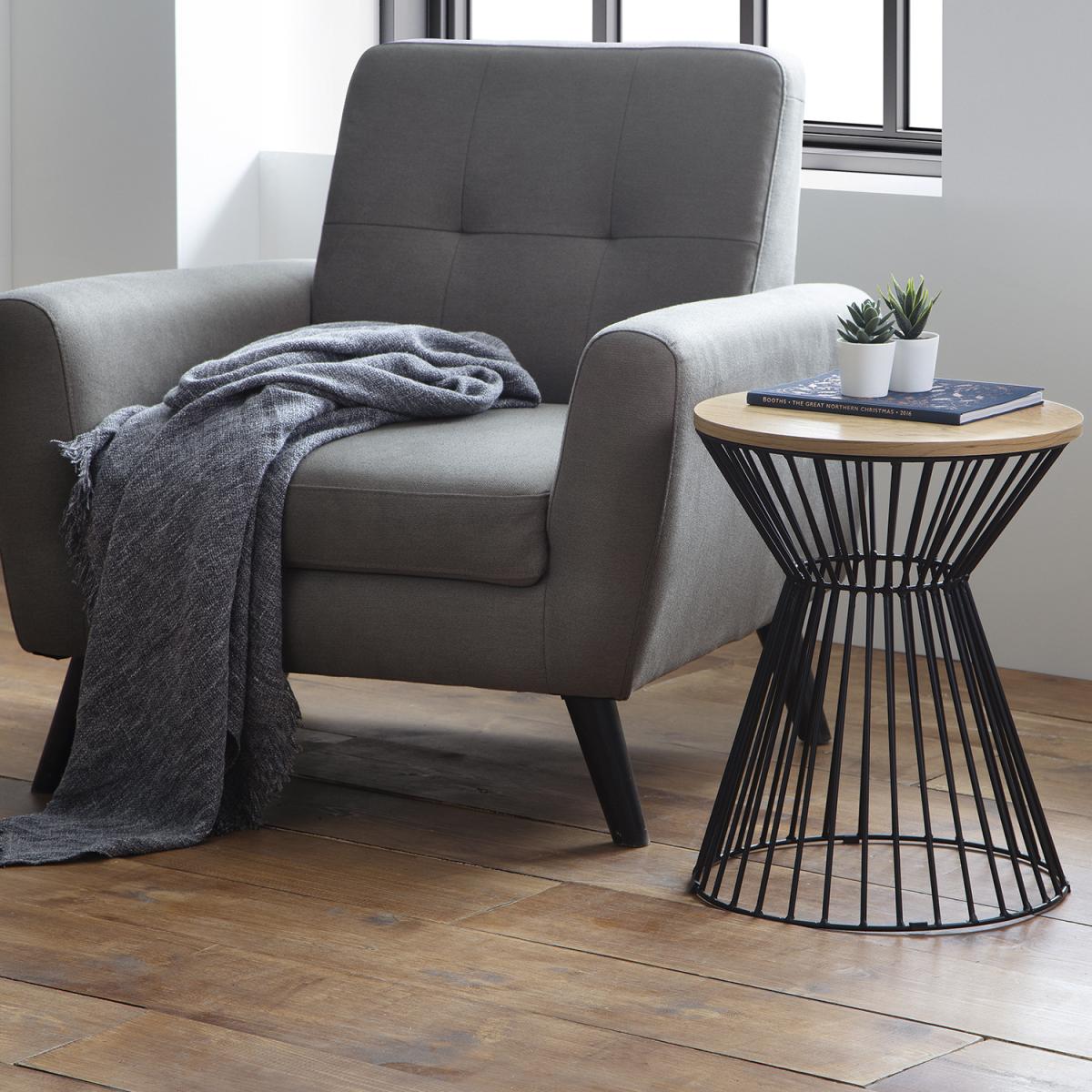 Jersey Wire Lamp Table - Euro Oak – image 4