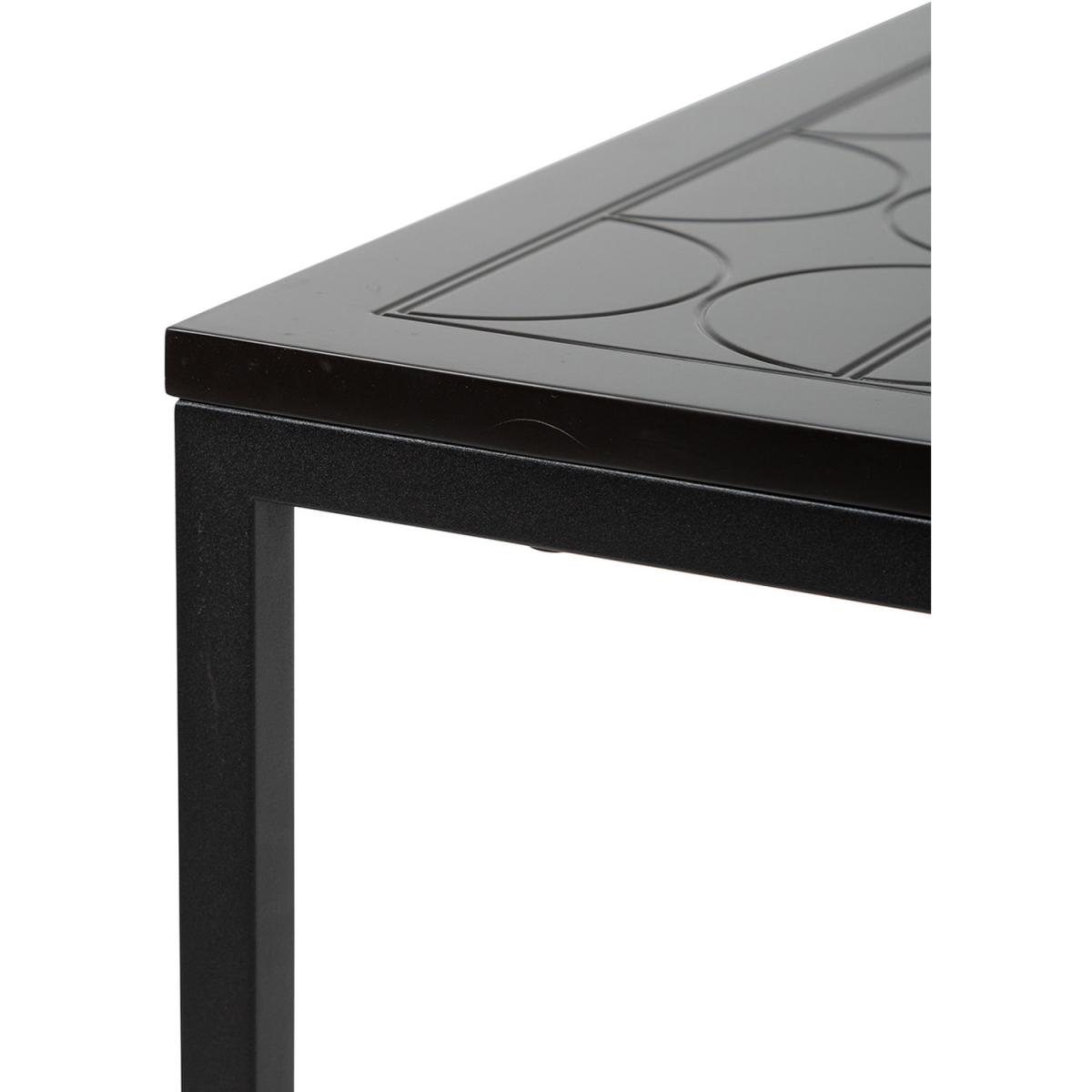 Metal End Table with Wooden Top - Black – image 5