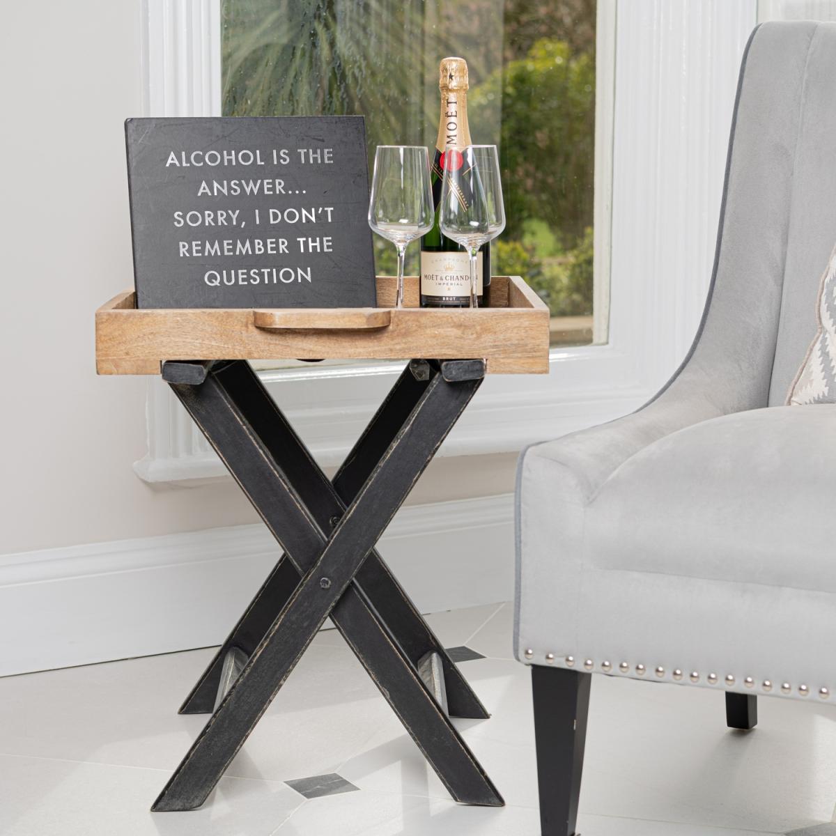 Nordic Collection Medium Butler Stylish Serving Table - Brown – image 2
