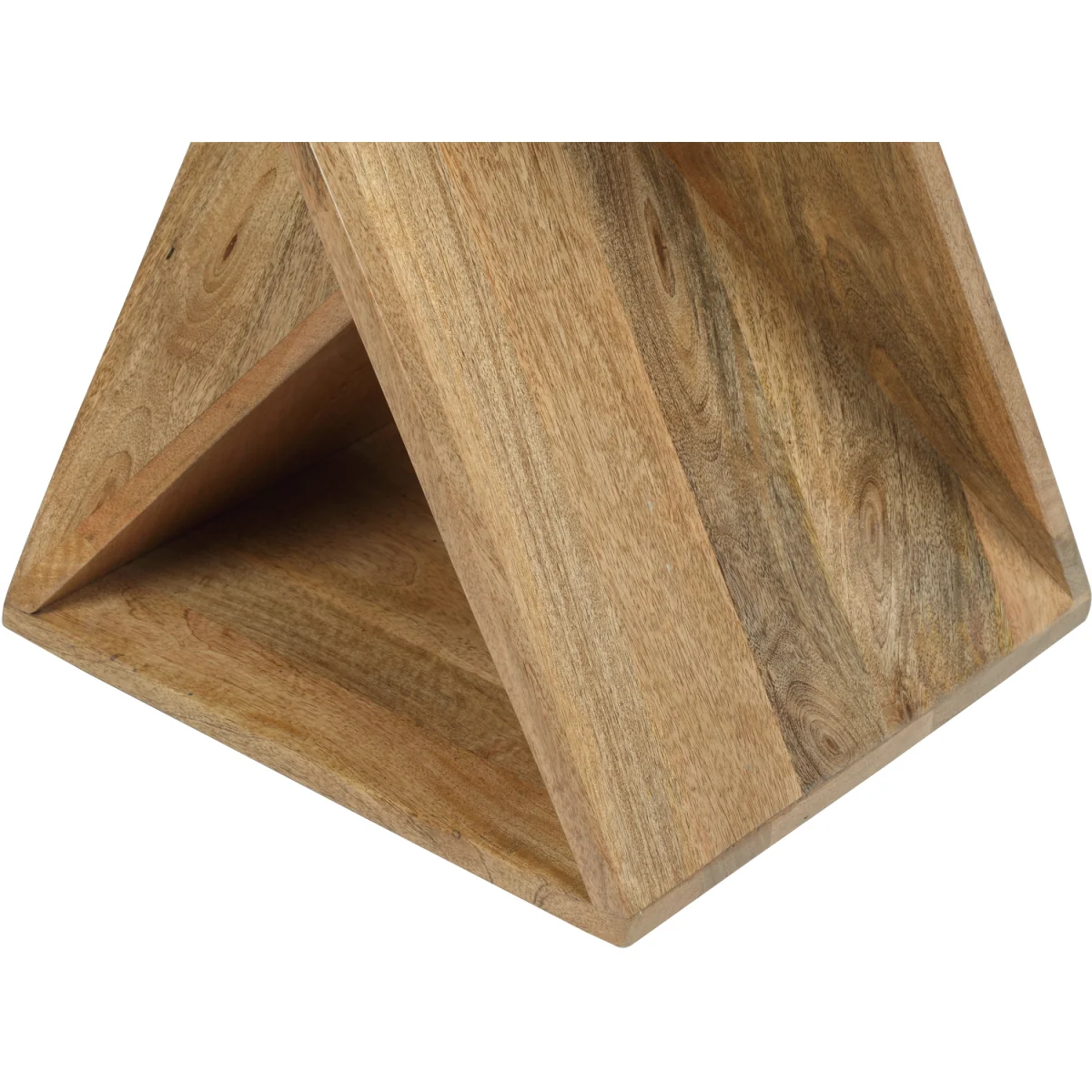 Solid Mango Wood Side Lamp Table - Light Oak – image 2