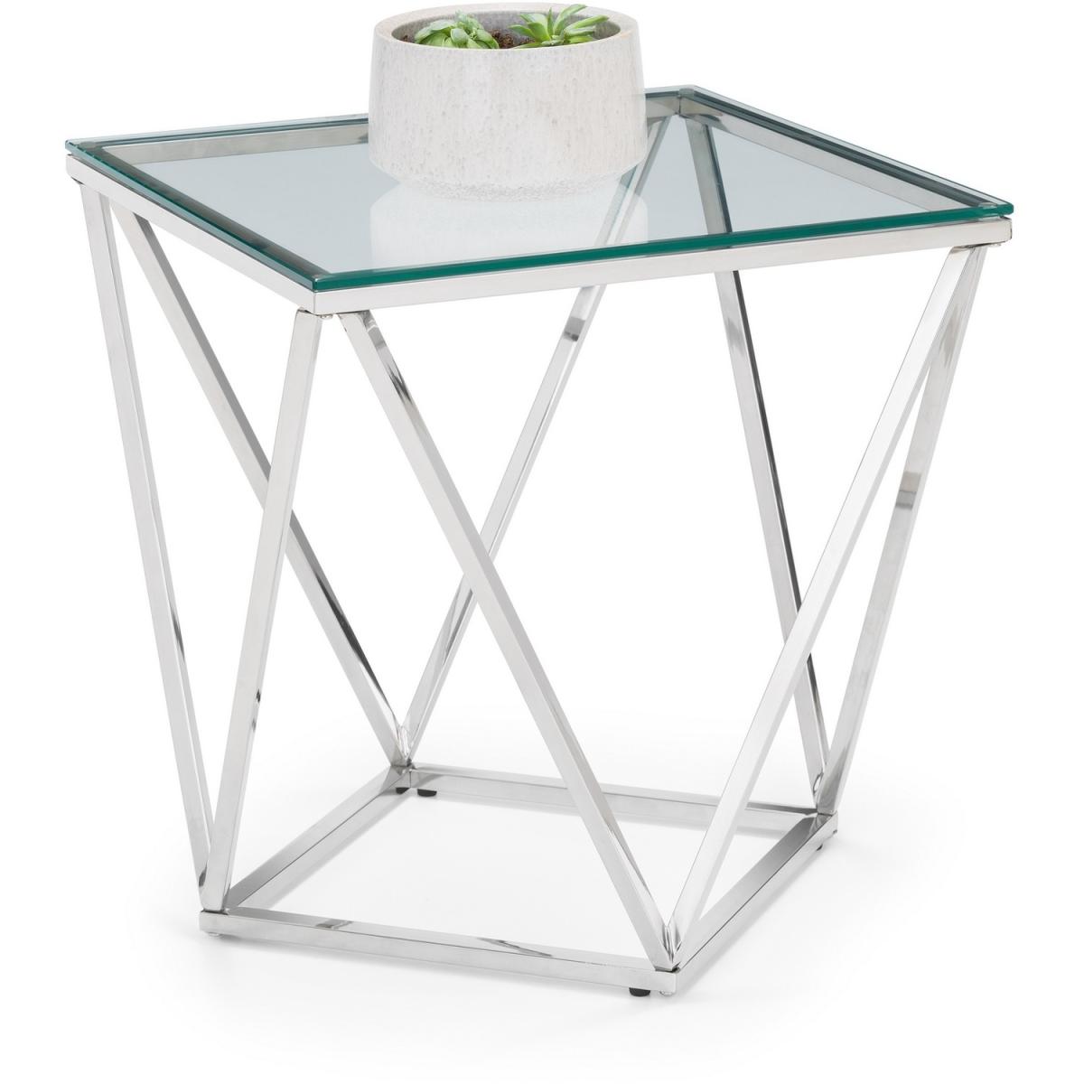 Riviera Octagonal Lamp Table - Silver – image 3