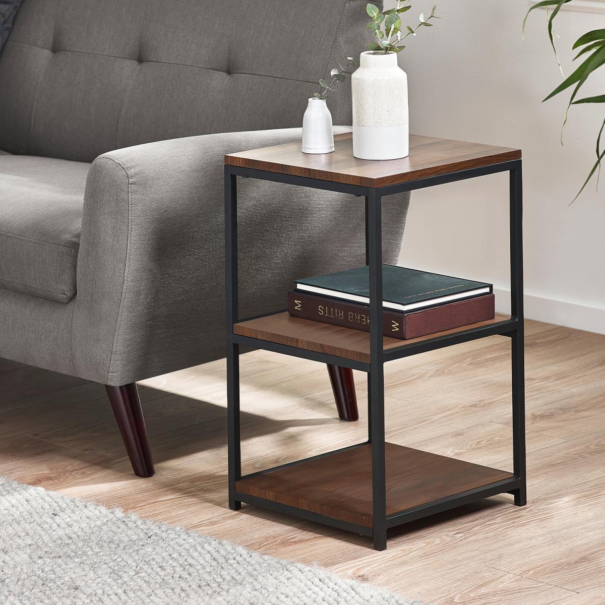Tribeca Tall Narrow Side Table - Walnut / Walnut – image 2