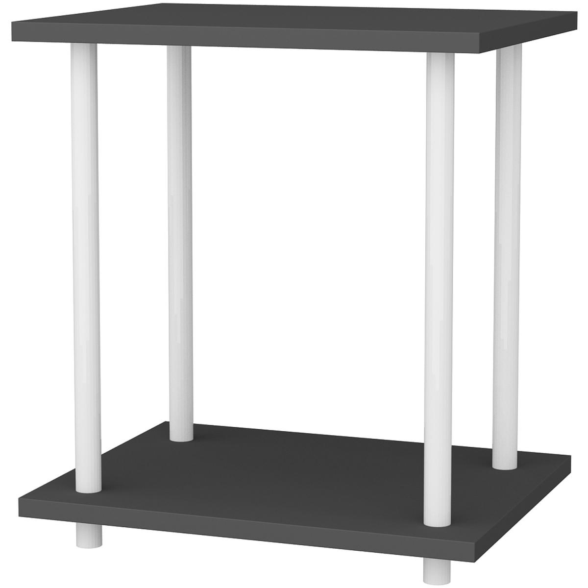 Bristol Industrial Modern Side Table End Table Coffee Table - White&Anthracite – image 3