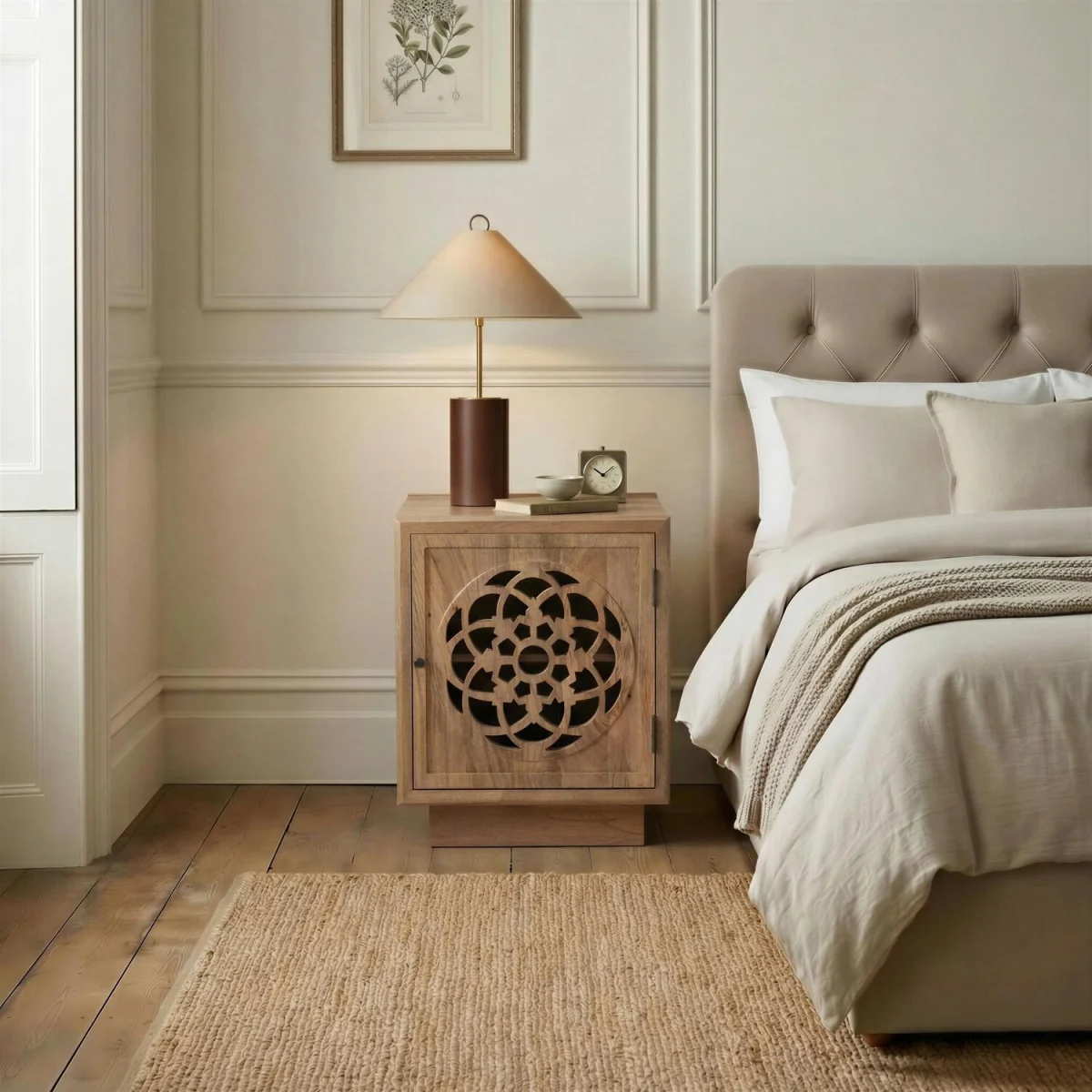Wharton Square Walnut Wood Decorative Side Table - Walnut – image 2