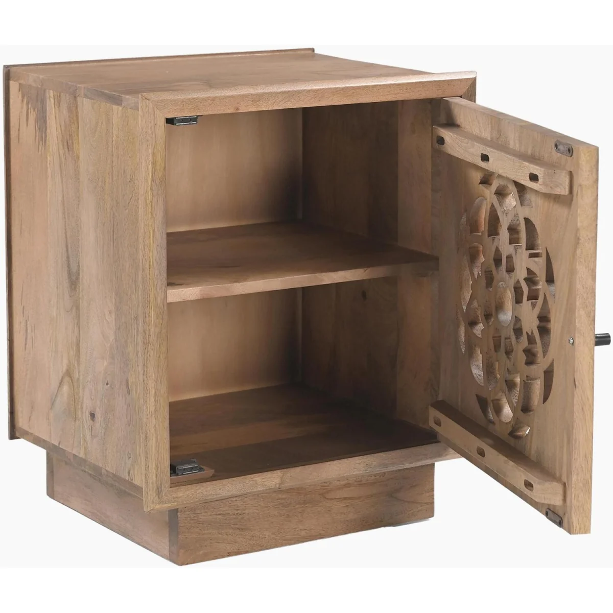 Wharton Square Walnut Wood Decorative Side Table - Walnut – image 4