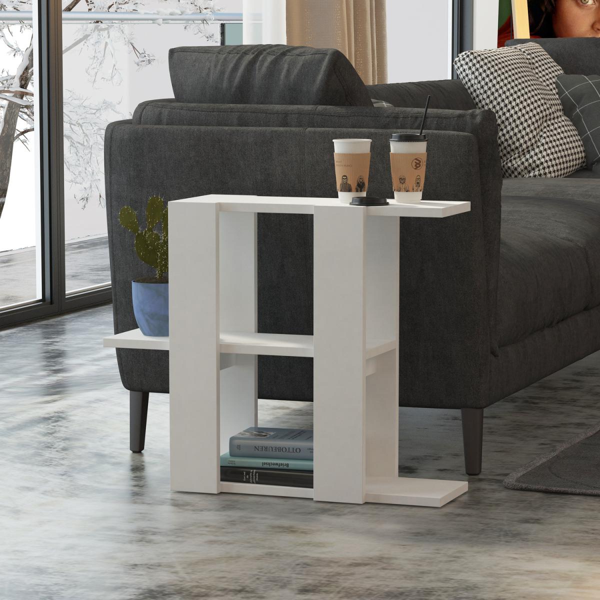 Slalom Modern Side End Table Multipurpose With Creativeness - White – image 1