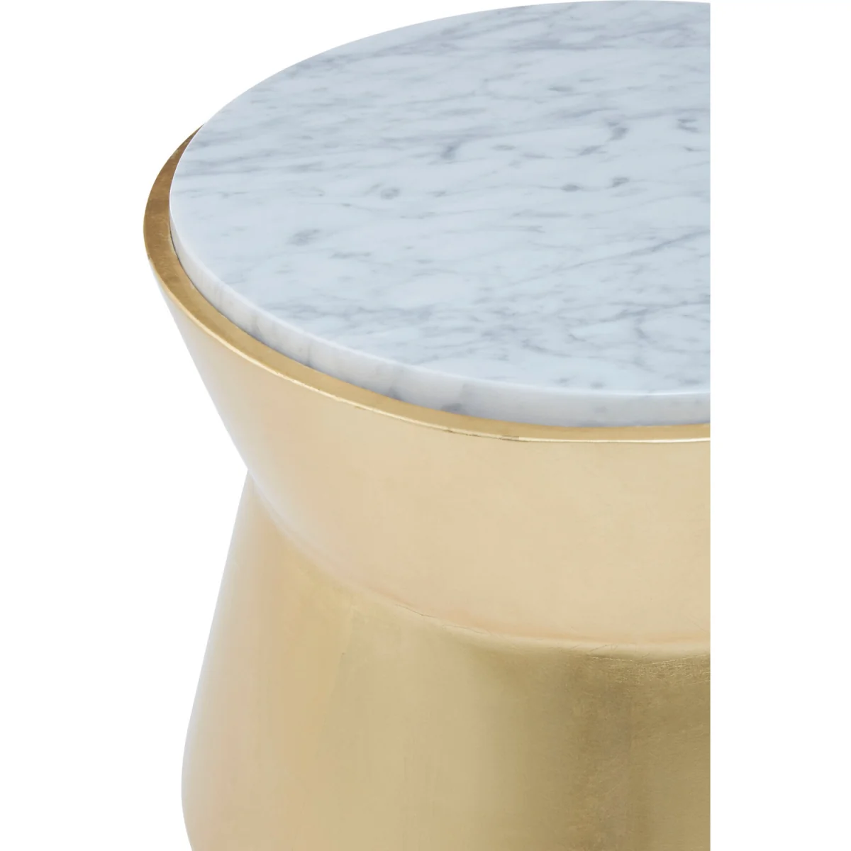 Lino Large Gold Drum Side Table - Gold – image 4