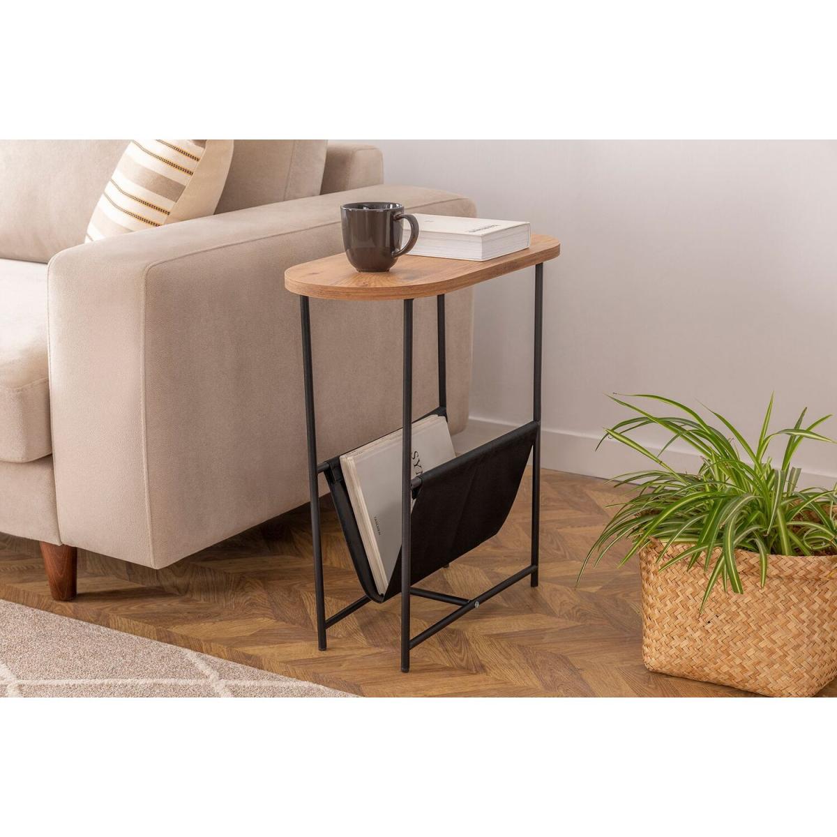 Covent Side Table with Magazine Rack - Walnut
