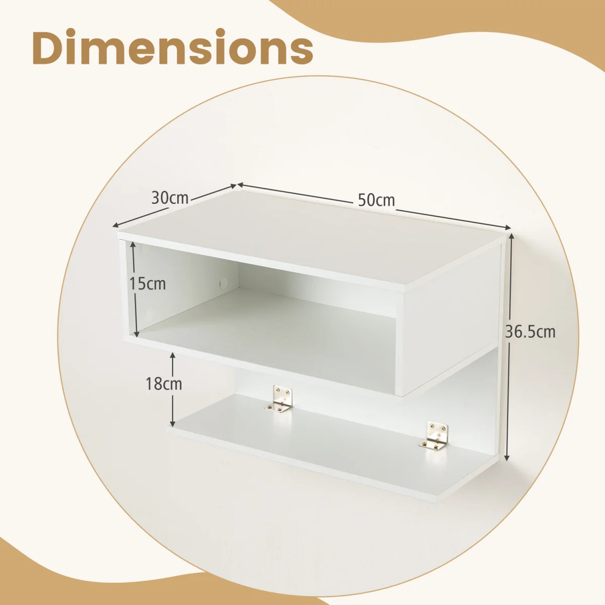 Set of 2 Small Hanging Side End Table – image 3