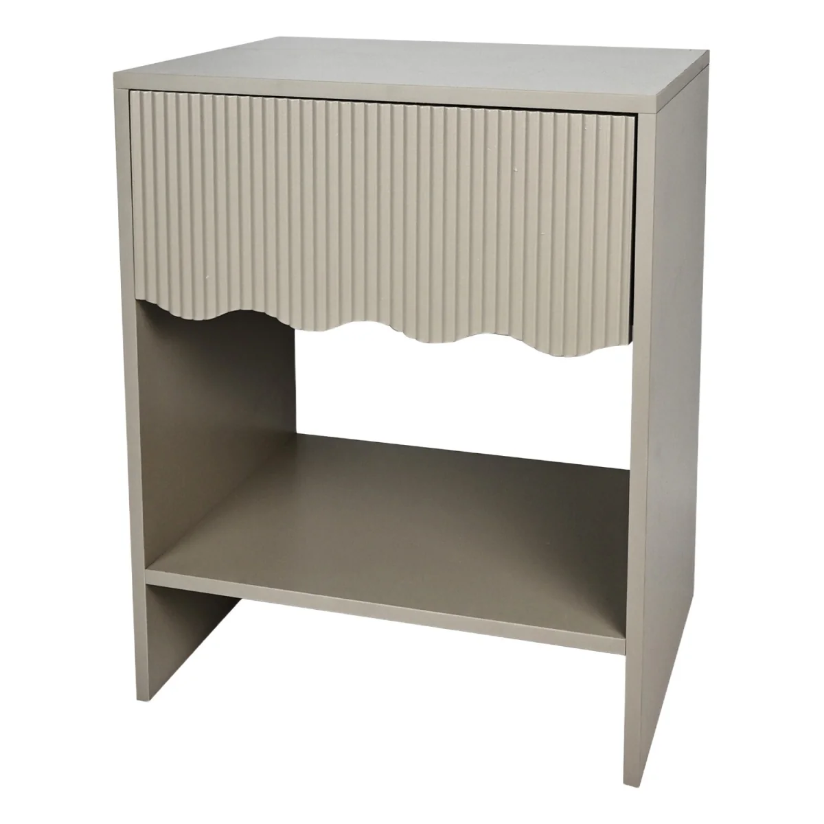 Scalloped Edge Side Table - Grey – image 2