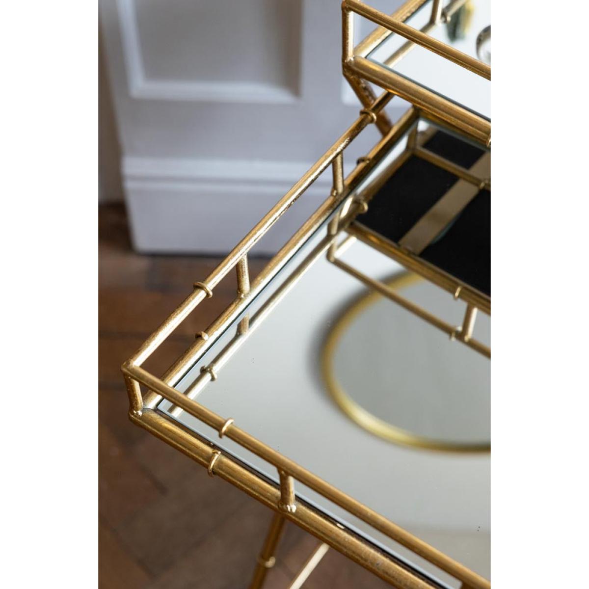 Gold Bamboo Design Nest Of Tables – image 6