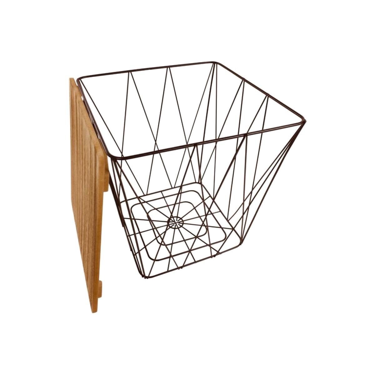 Geometric Black Wire Square Side Table - Black – image 1