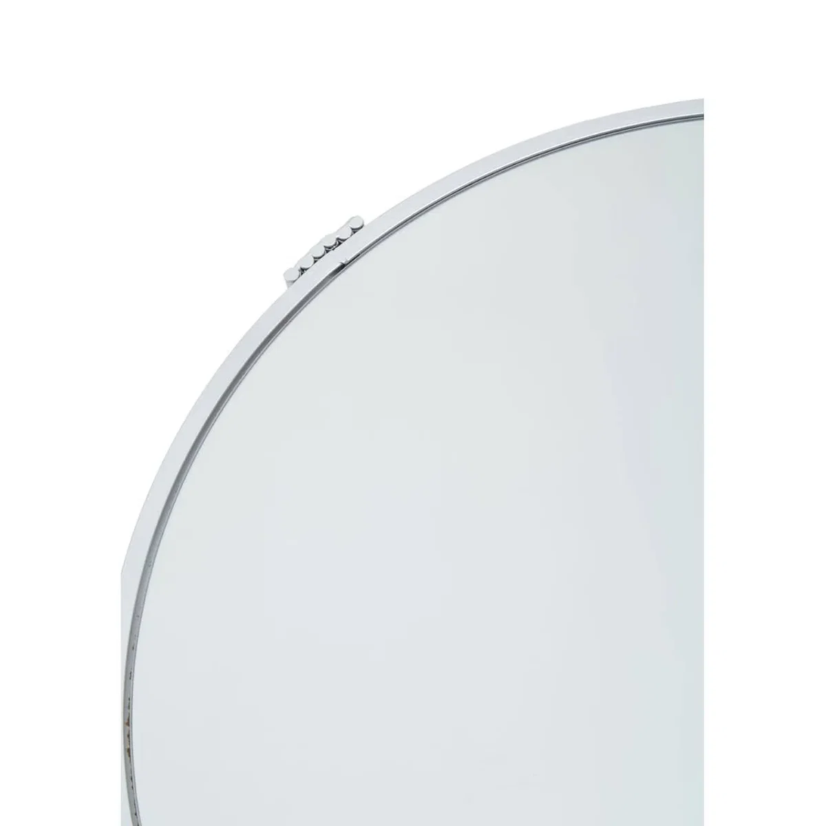 Jolie Round Mirrored Top Silver Frame Table - Silver – image 3