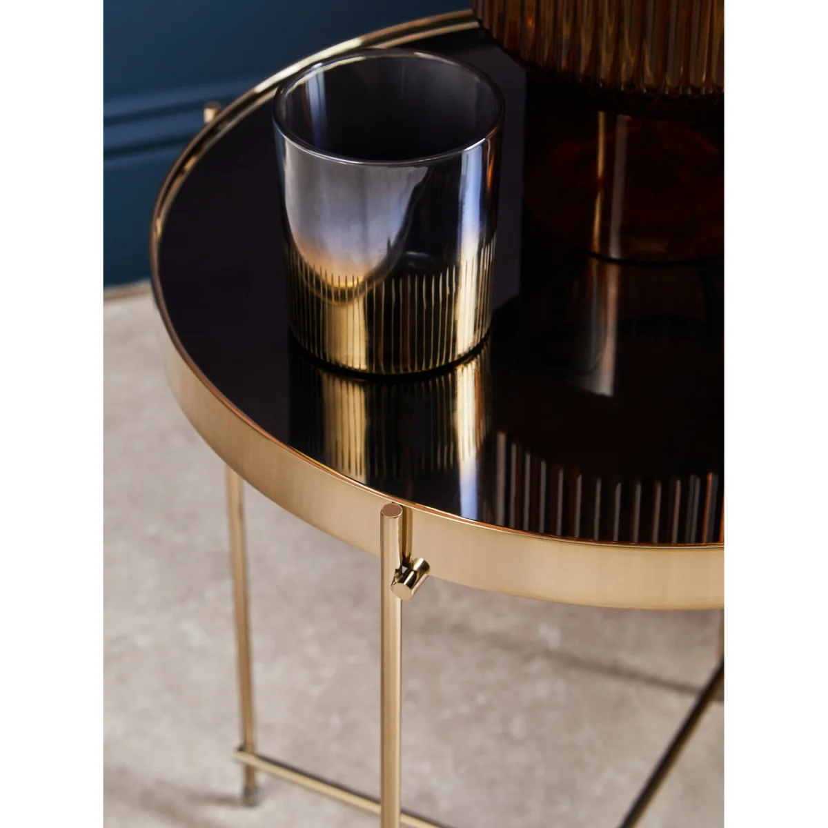 Allure Black Mirror Low Side Table - Copper – image 5