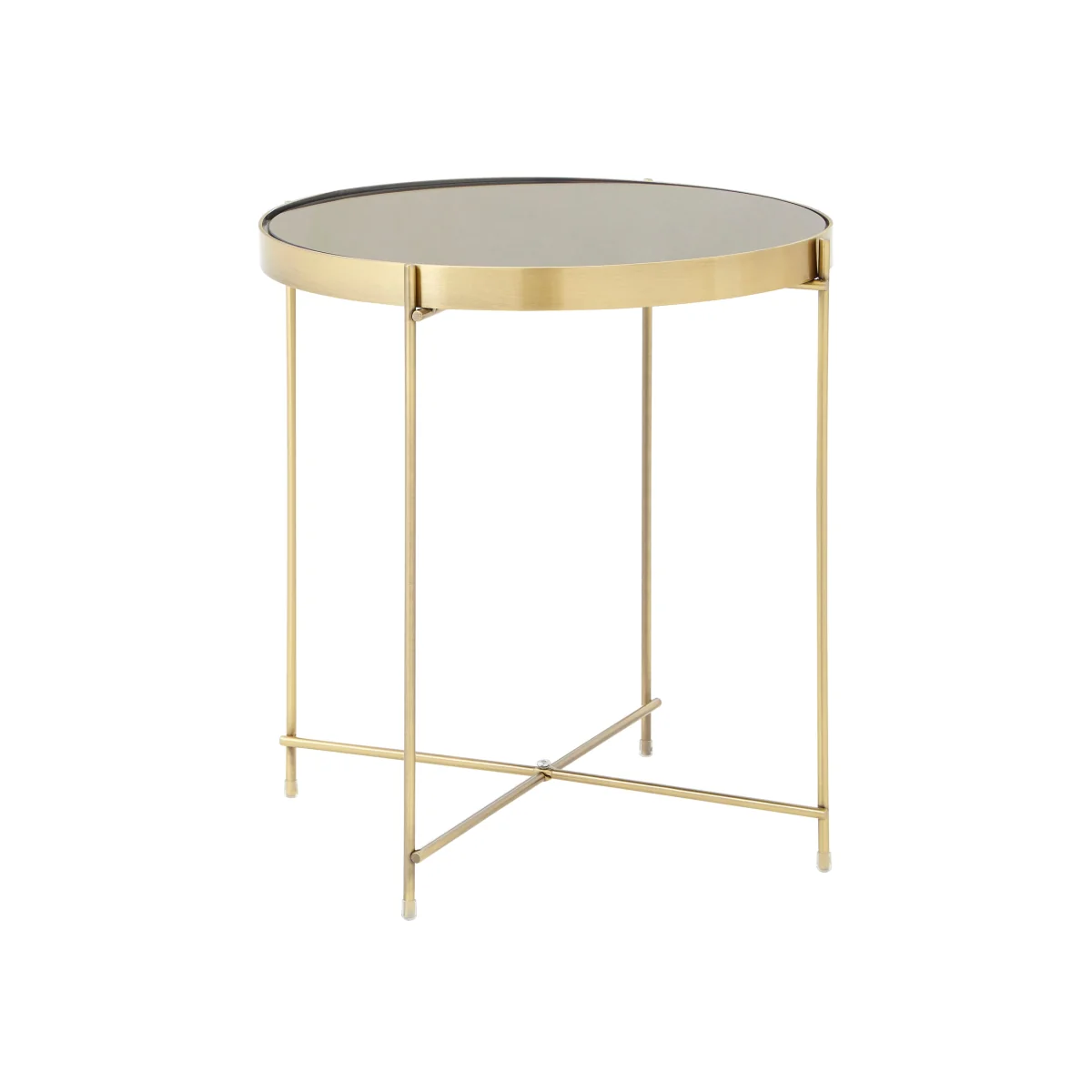Allure Black Mirror Low Side Table - Copper – image 1