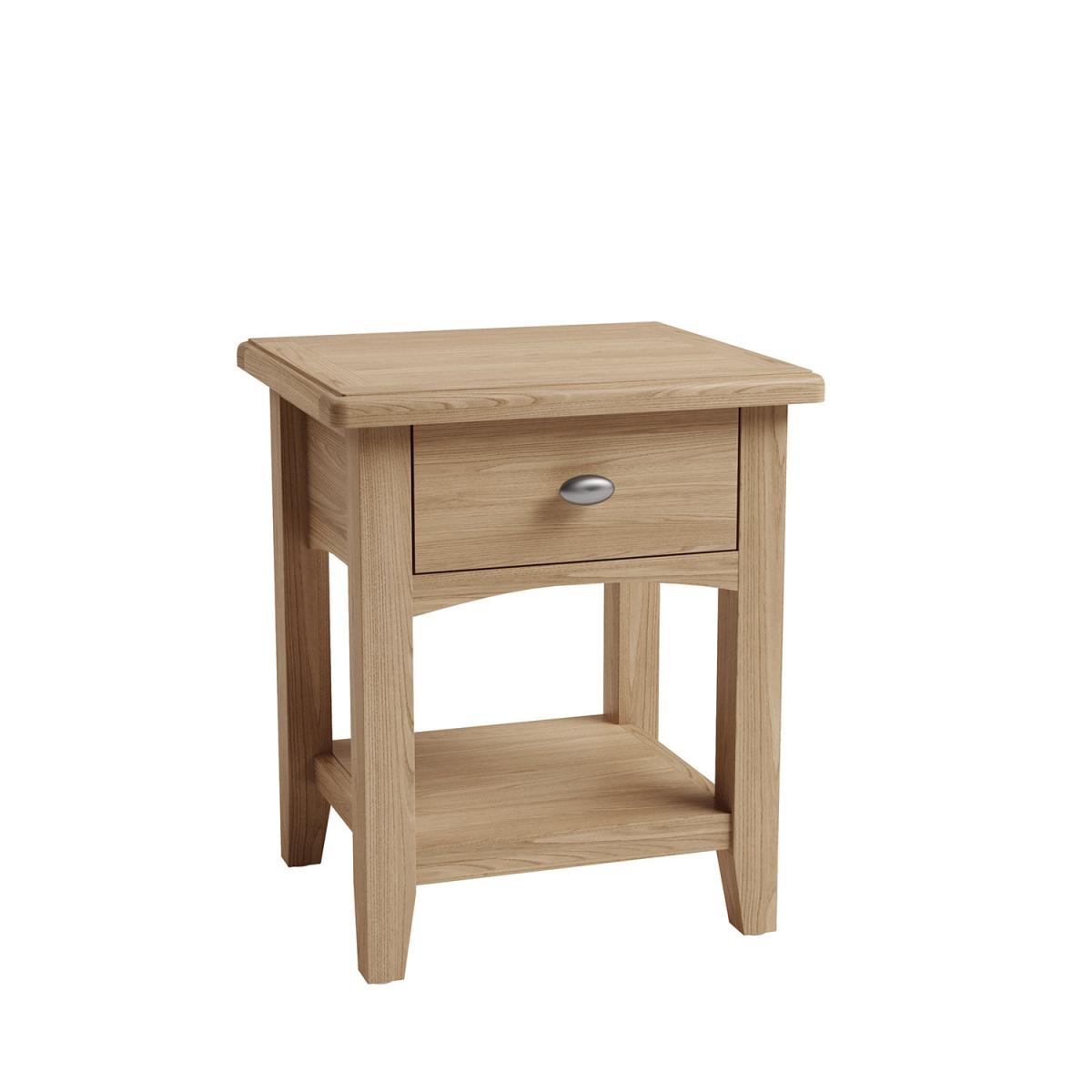 Ashford 1 Drawer Lamp Table - Pure White – image 3