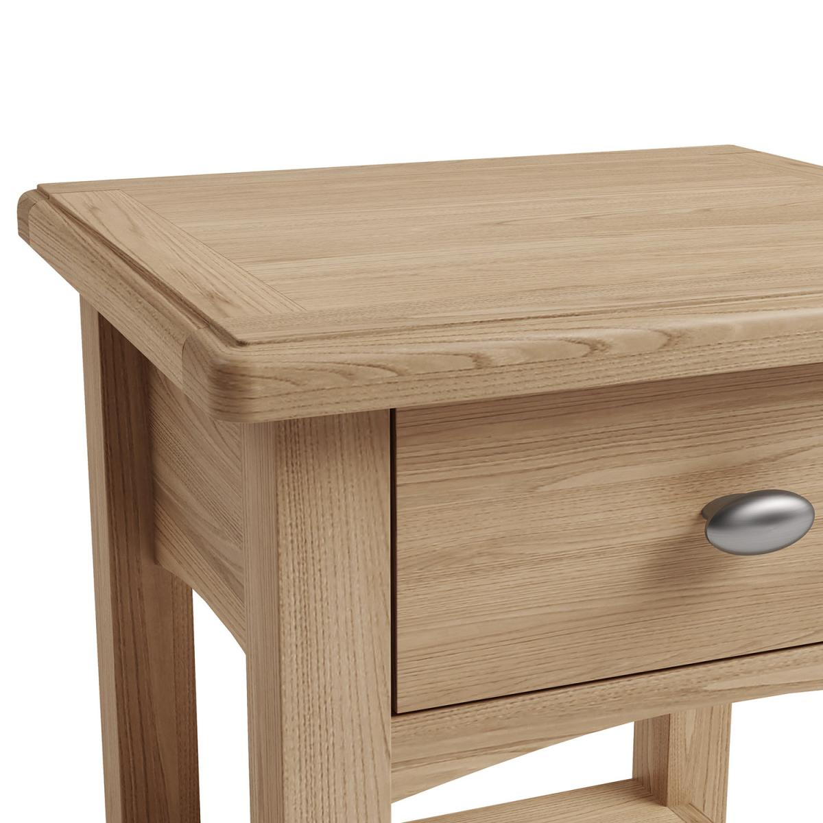 Ashford 1 Drawer Lamp Table - Pure White – image 4