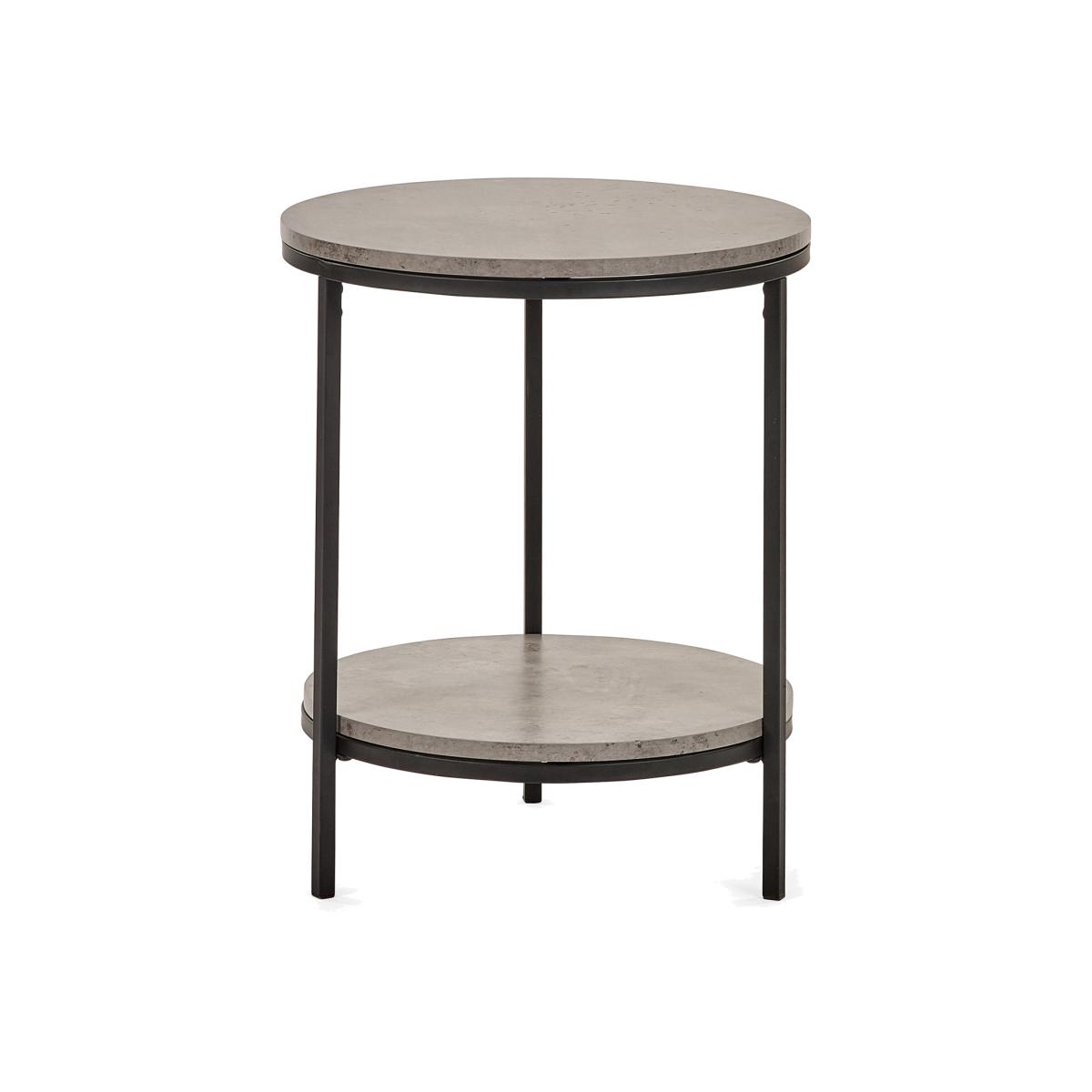 Staten Lamp Table - Concrete and Black – image 1