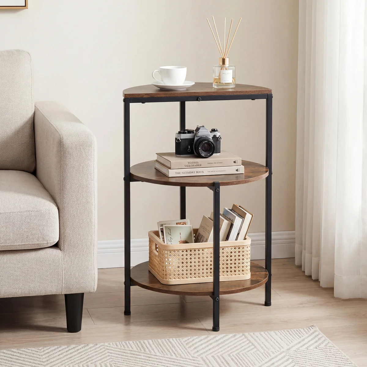 3-Tier Industrial End Table – image 4