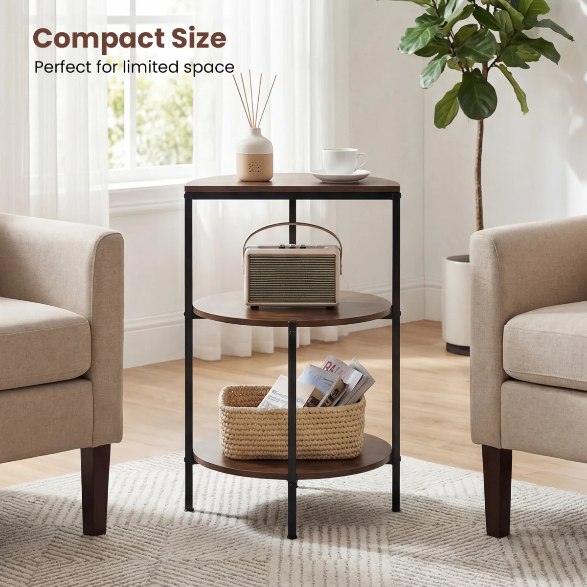 3-Tier Industrial End Table – image 7
