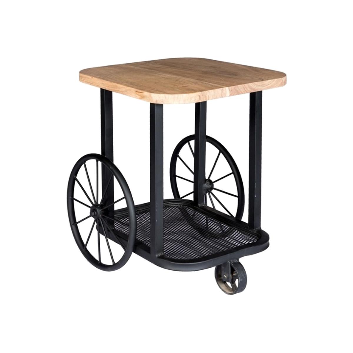 Industrial Creative End Table - Light Wood – image 1