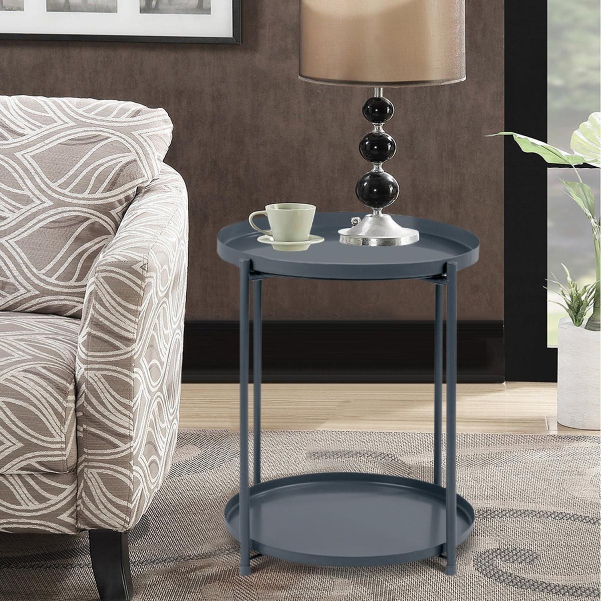 Small Round Coffee Table - Grey / 5.4kg – image 1