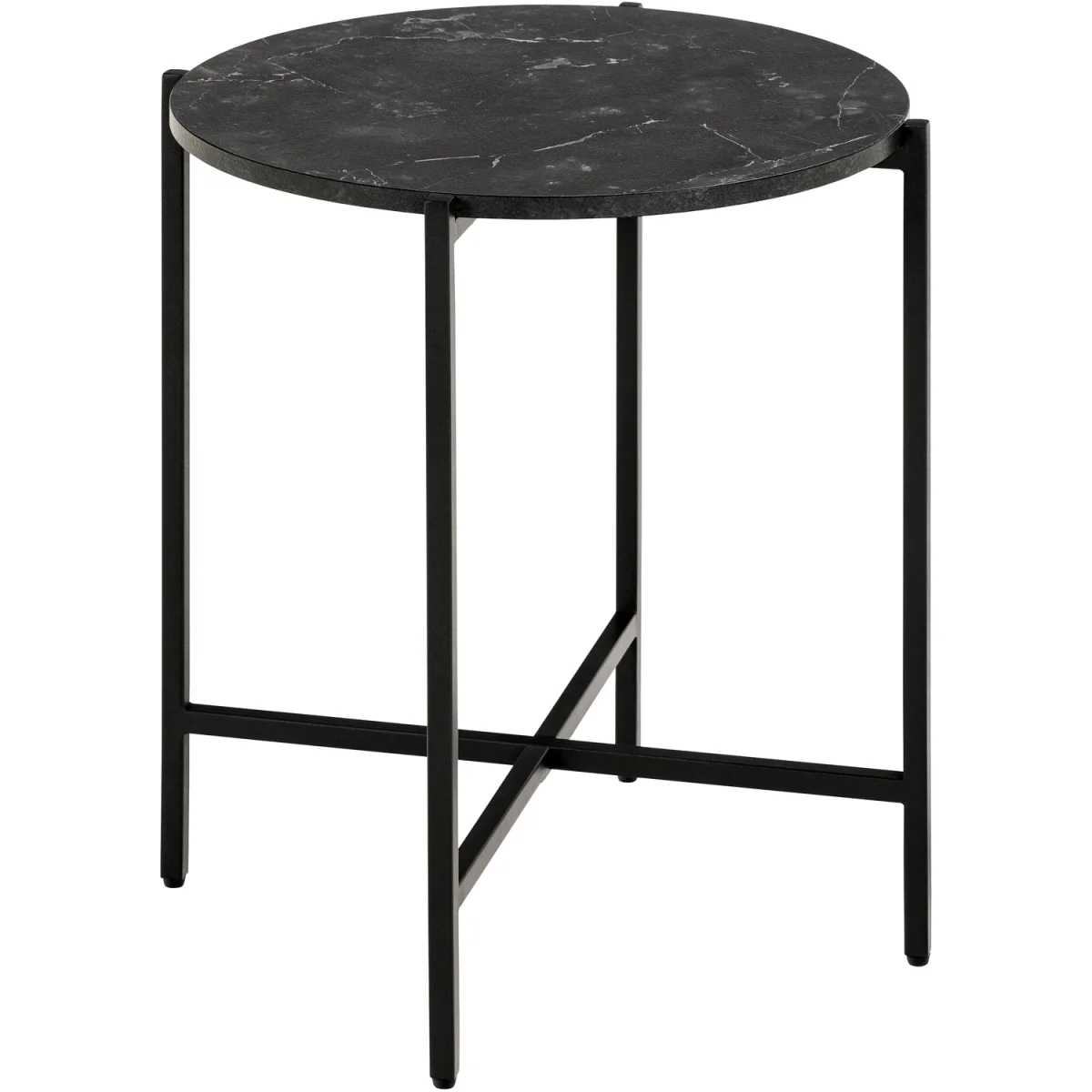 Lamoine Round Side Table in Matt Black - Black – image 2