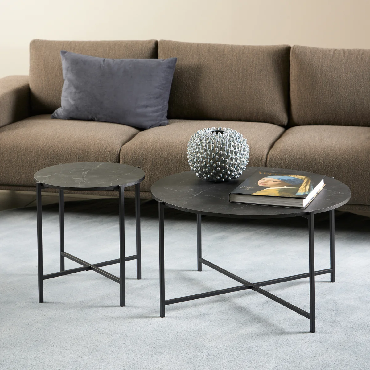 Lamoine Round Side Table in Matt Black - Black – image 3