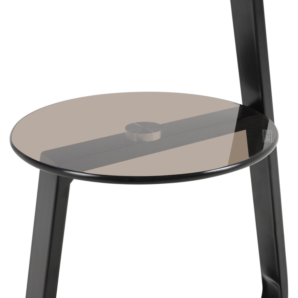 Tawny Tempered Glass Side Coffee Table With Iron Painted Stand - Brown – image 5