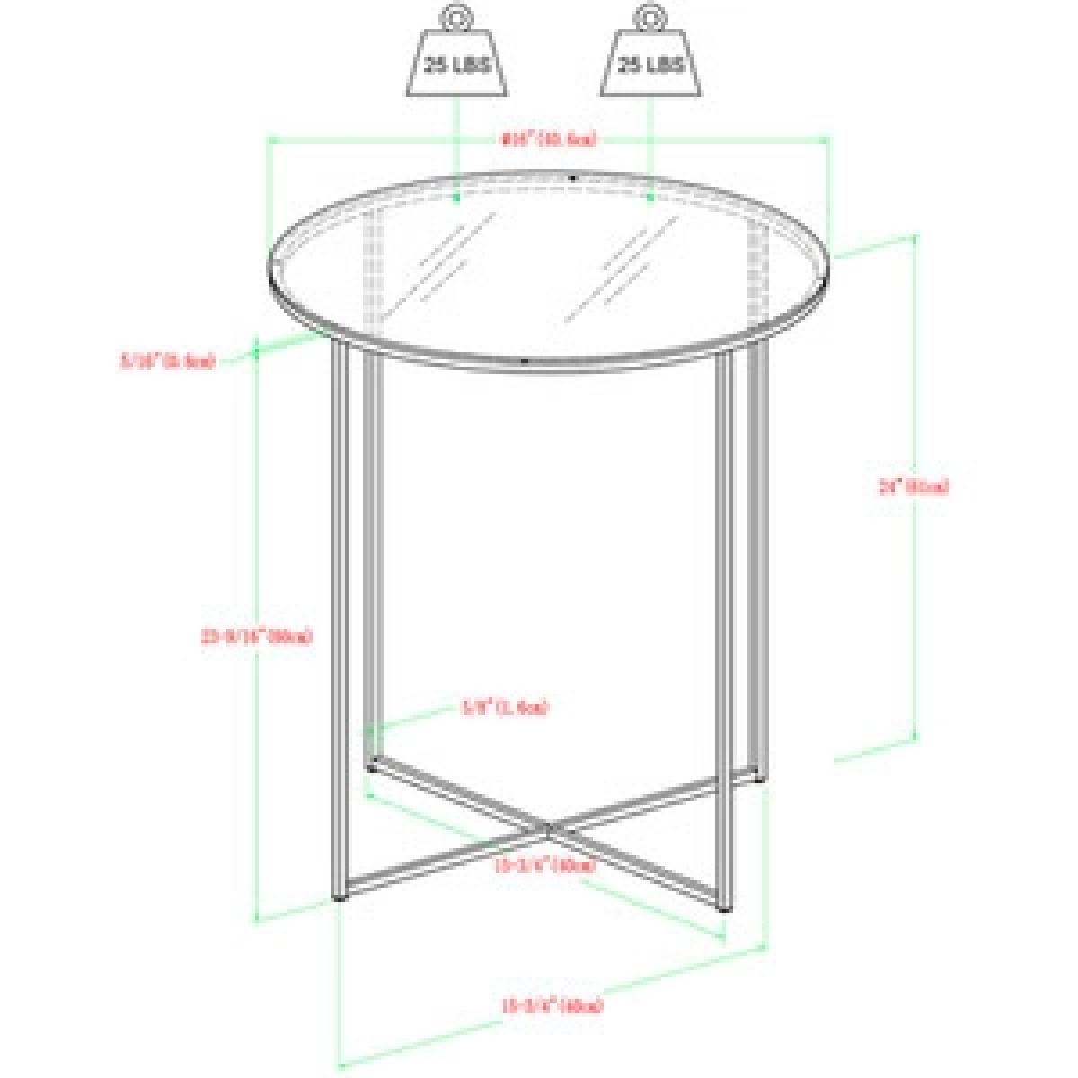 Rosa Round Side Table - Glass & Gold – image 8