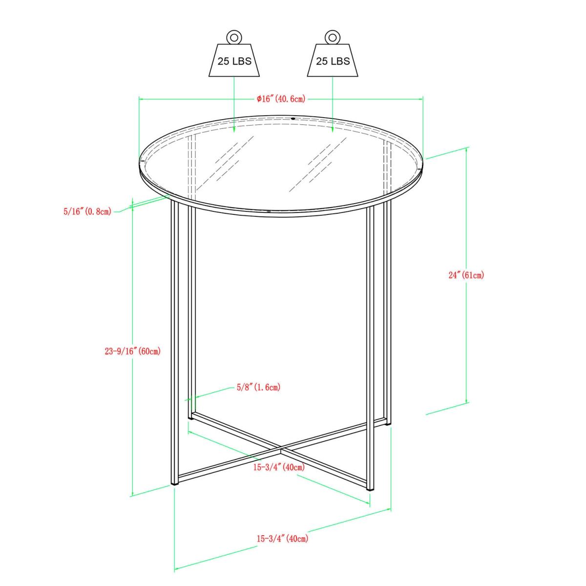 Rosa Round Side Table - Glass & Gold – image 9