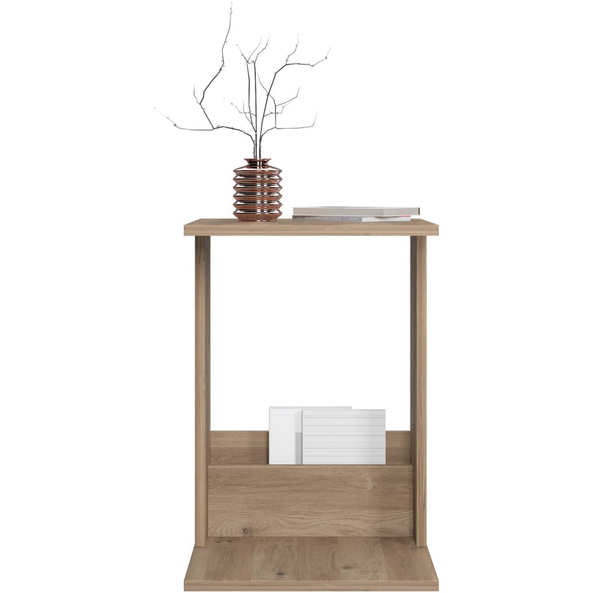 Saly C Side Table Rectangular Shelf Design - Varna Oak – image 2