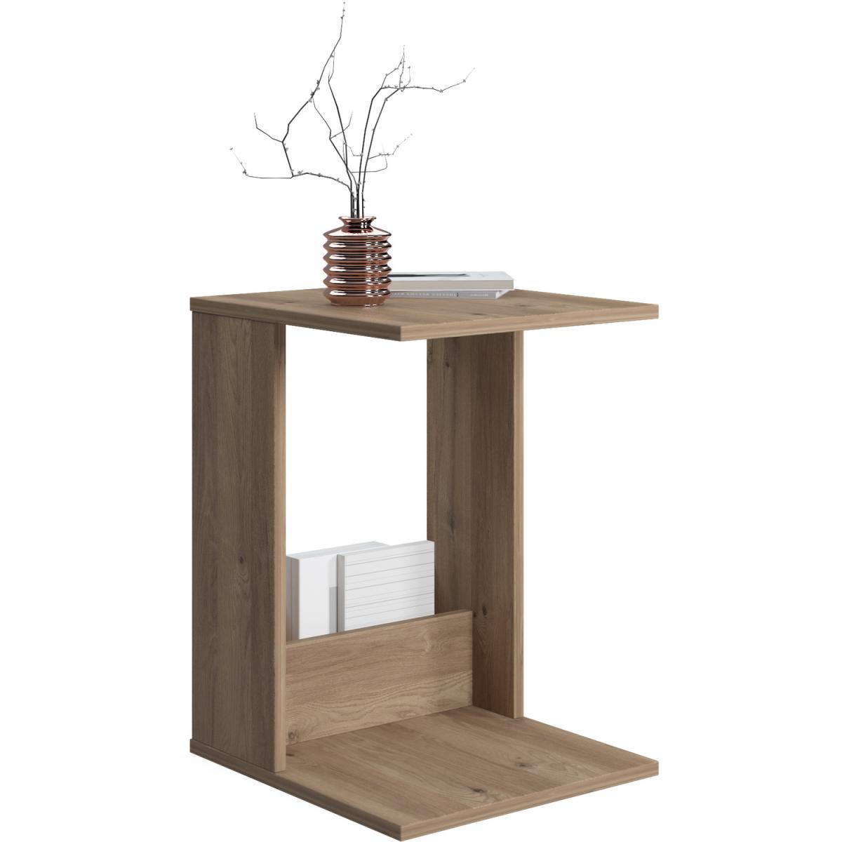 Saly C Side Table Rectangular Shelf Design - Varna Oak – image 3
