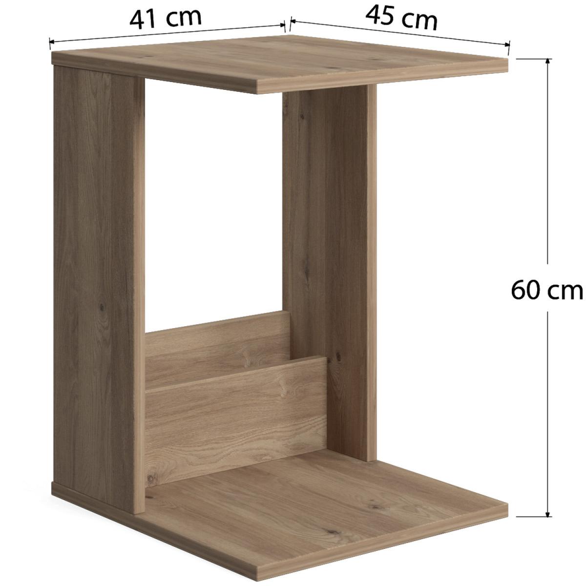 Saly C Side Table Rectangular Shelf Design - Varna Oak – image 4