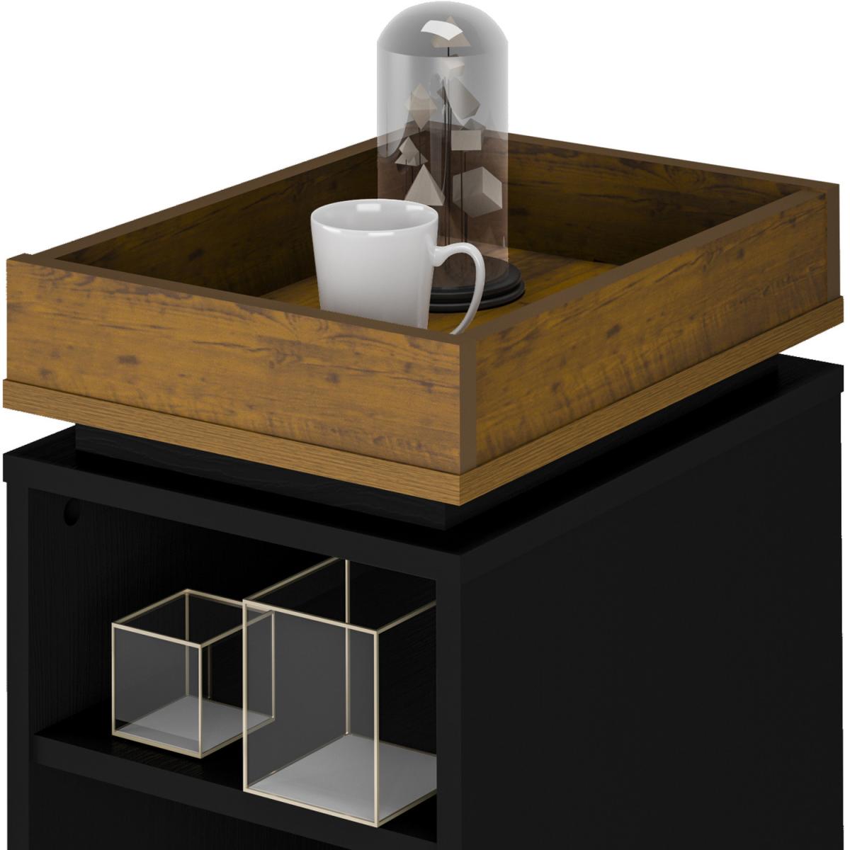 Naples Storage Side Table - Black Pine Effect - Black Pine – image 4