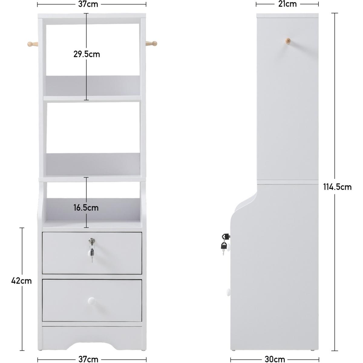Side Table for Small Spaces - White / 37cm / 142cm – image 11