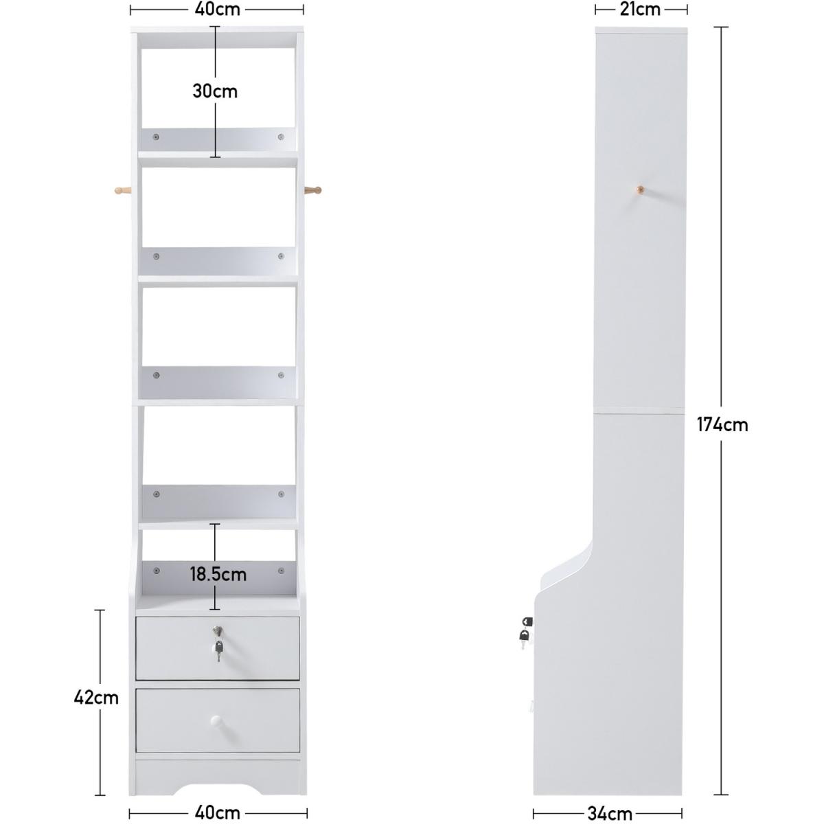 Side Table for Small Spaces - White / 37cm / 142cm – image 15