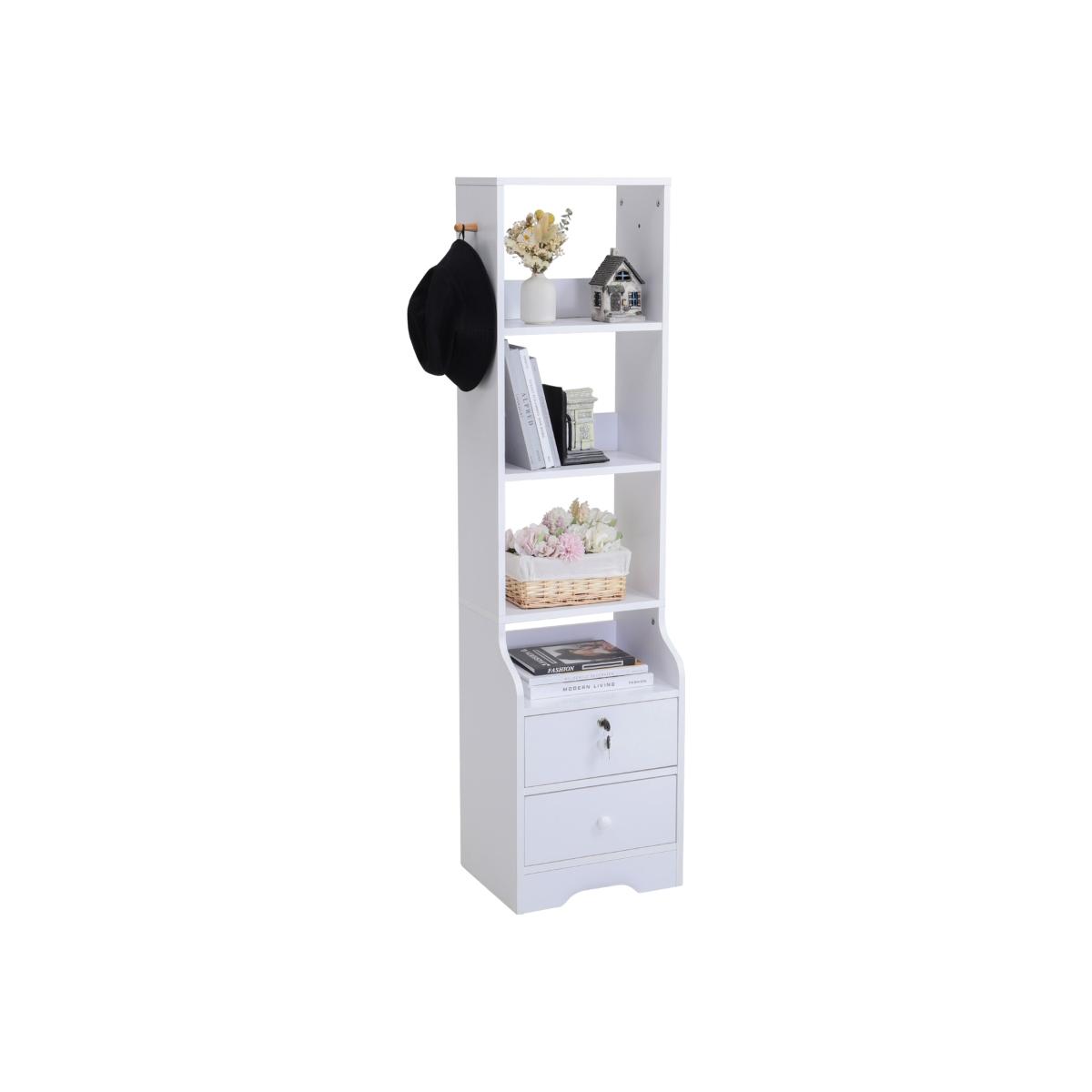 Side Table for Small Spaces - White / 37cm / 142cm – image 1