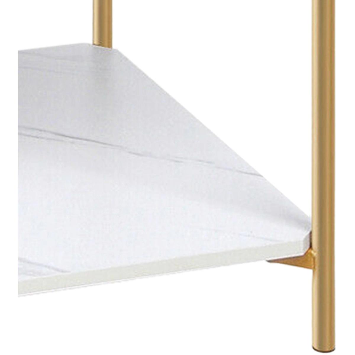 Marble Square Double Tier One Night stand - White – image 3