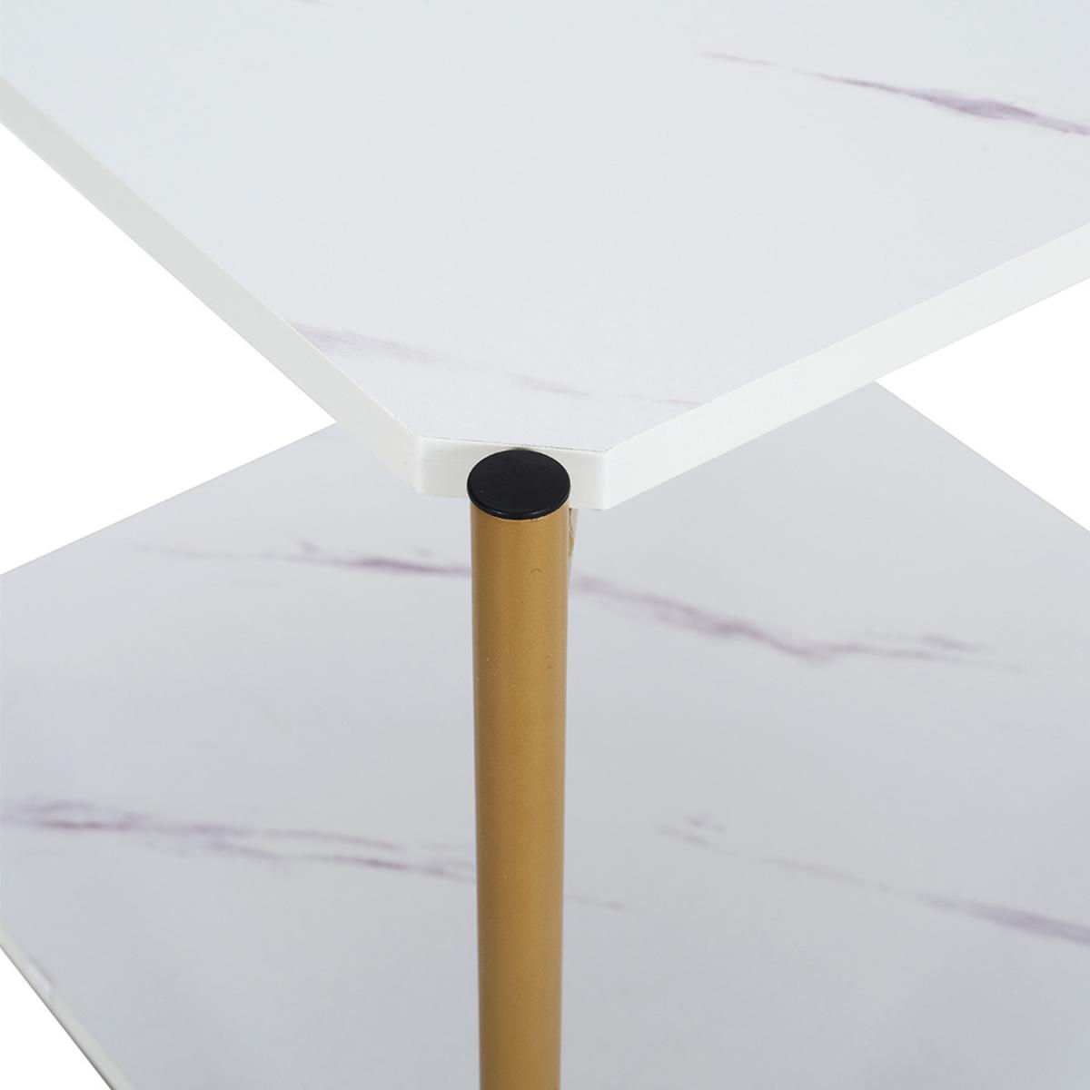 Marble Square Double Tier One Night stand - White – image 6