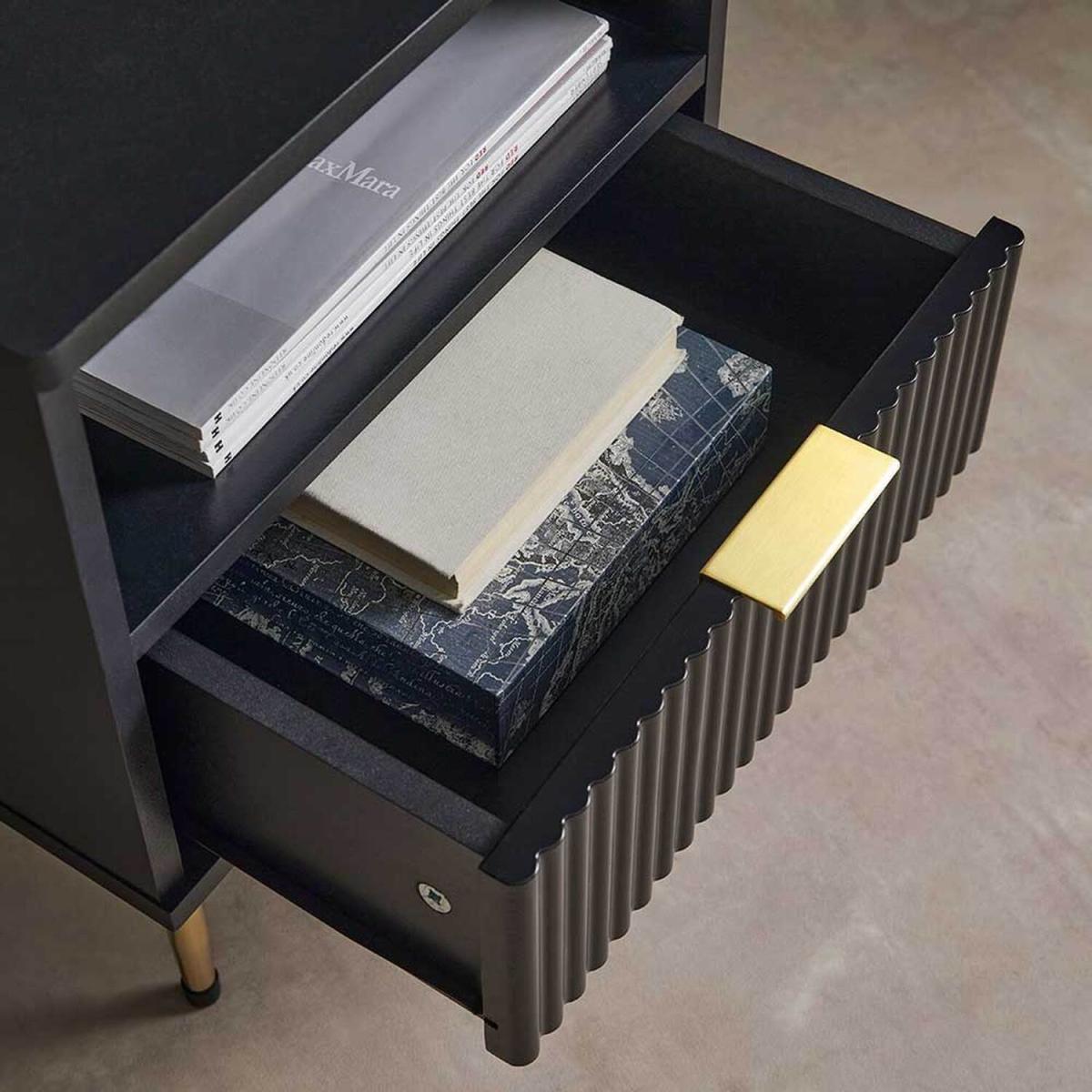 Black and Gold Side Table - Black – image 2