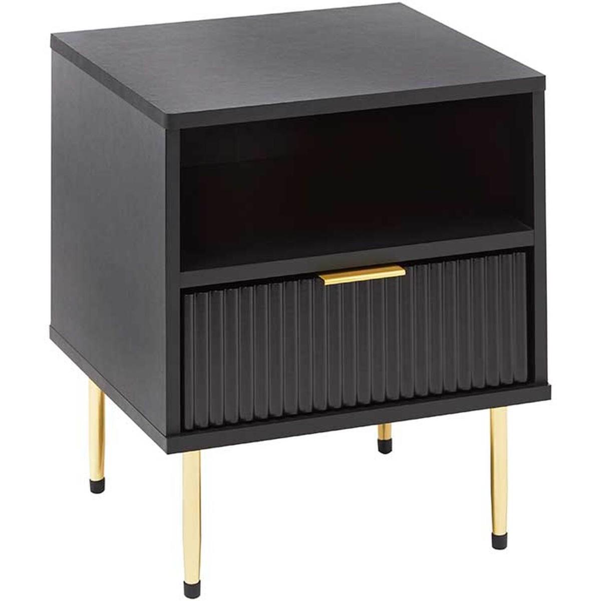 Black and Gold Side Table - Black – image 3