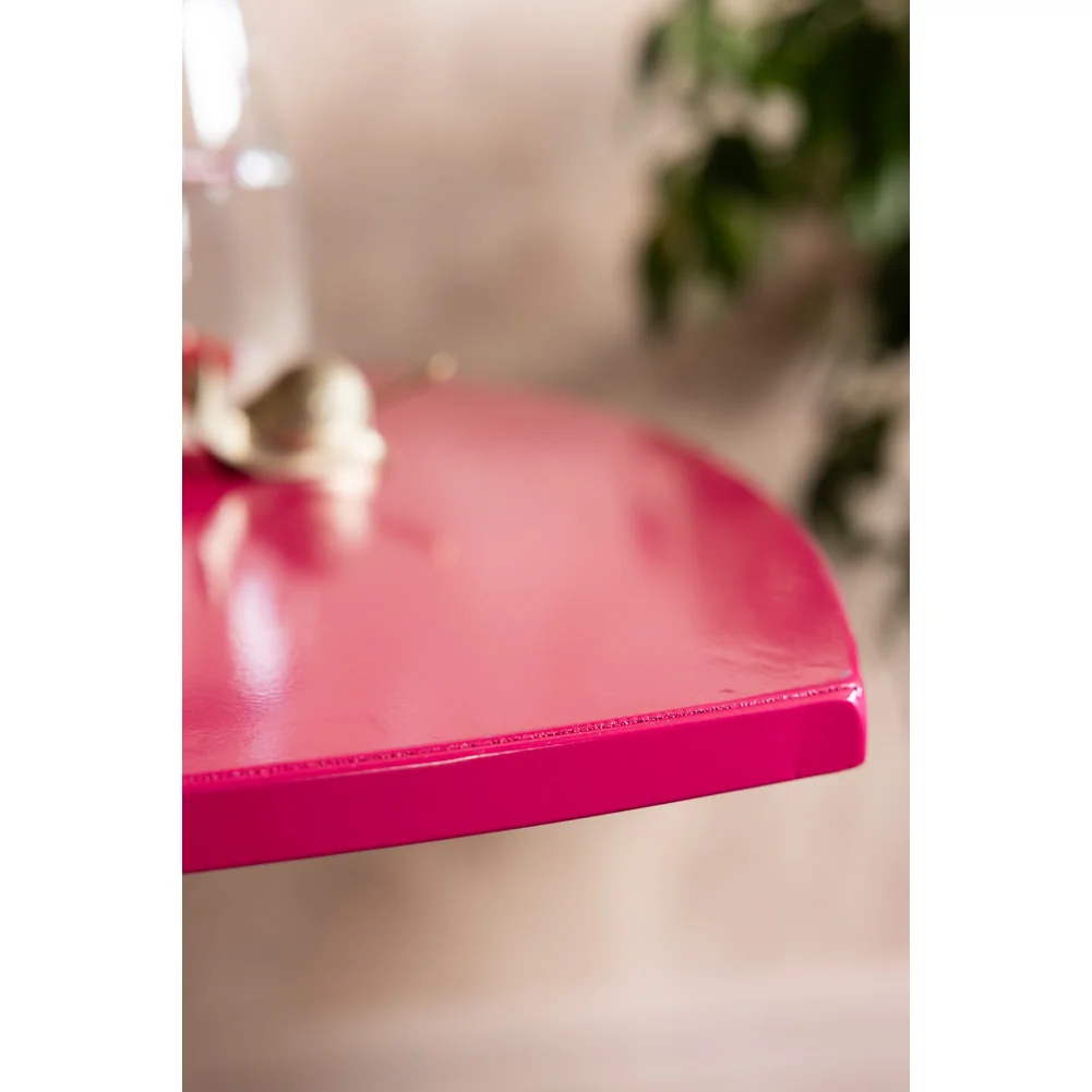 Hot Pink Heart Metal Side Table – image 3