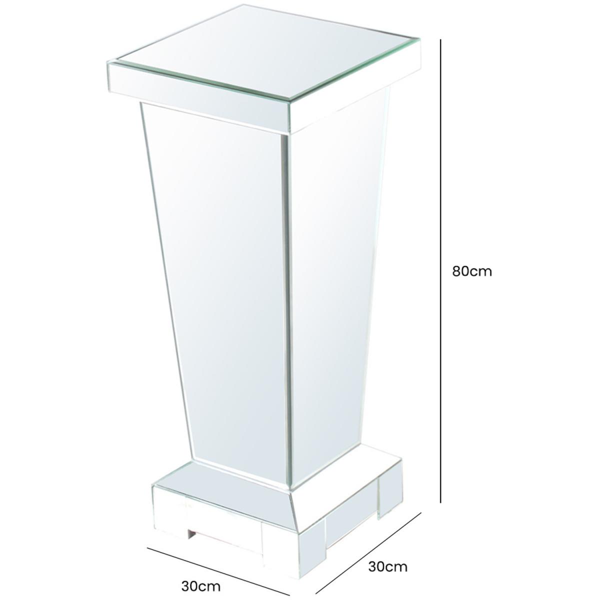 Mirrored Telephone Stand Side Table - Clear – image 3