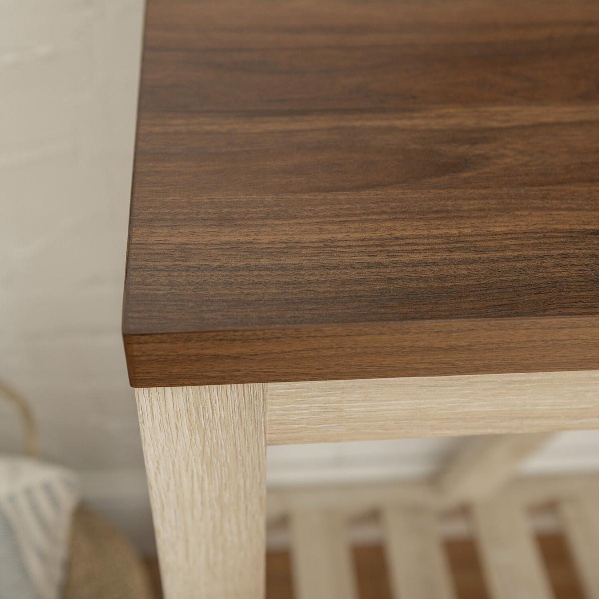 Ohara Rustic Entryway Table - Dark Walnut & White Oak – image 4